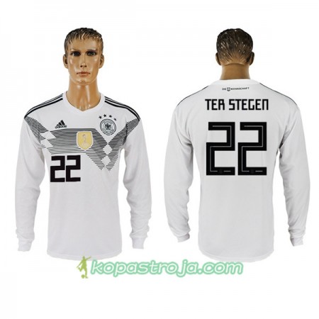 Billiga Fotbollströjor Tyskland Ter Stegen 22 WM 2018 Hemma tröja Långärmad